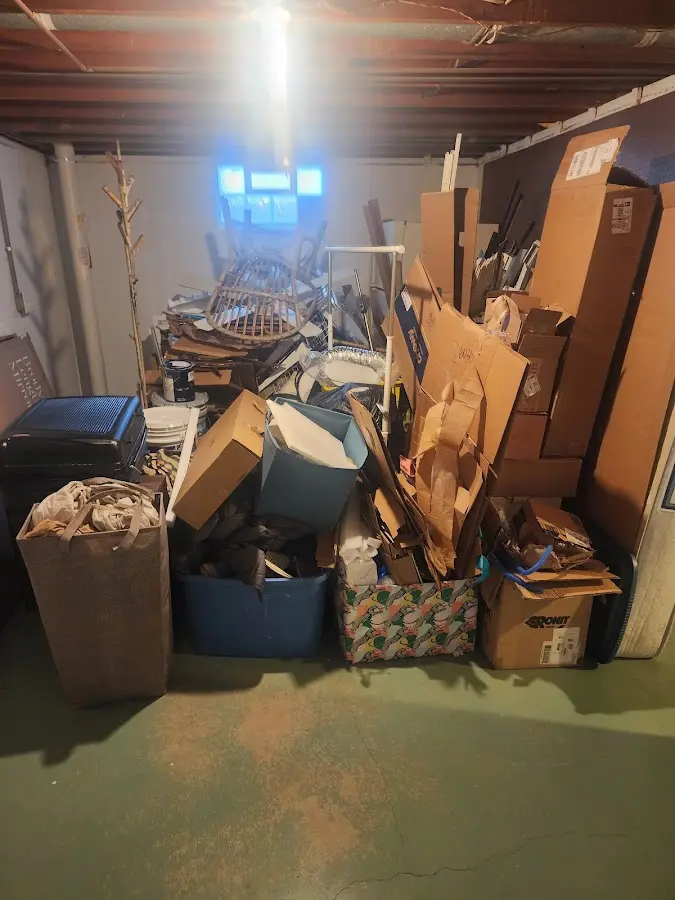 Roll-off dumpster container at job site for 4 Yard Dumpster Rental in South Milwaukee